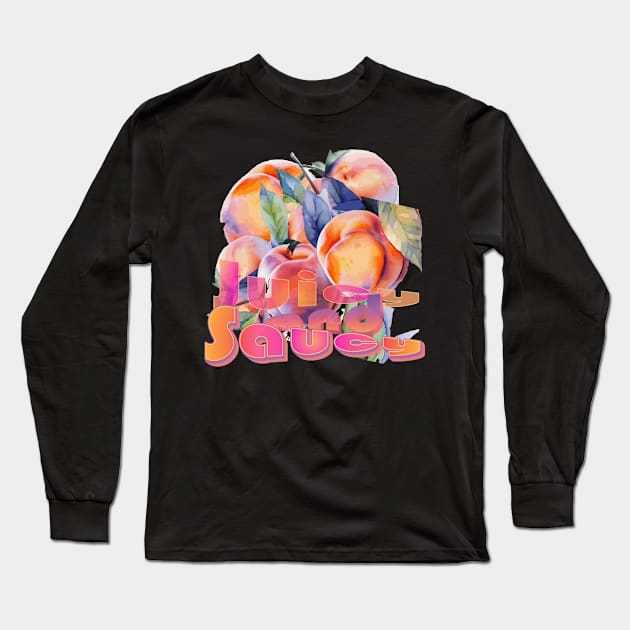 Juicy And Saucy peaches Long Sleeve T-Shirt by iZiets